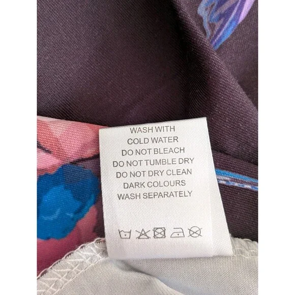 Lily By Firmiana Tunic Womens 1X Multi Floral Humming Bird Blouse Top Stretch - Picture 10 of 12